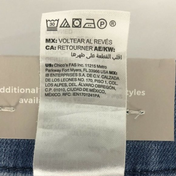 Chicos Denim So Slimming Polka Dot Jeans Cropped - Picture 3 of 9